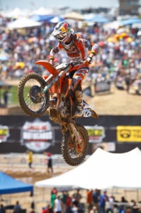 Musquin passed 24 riders in the final 250 Class moto at Hangtown. (Courtesy Simon Cudby/Racer X)