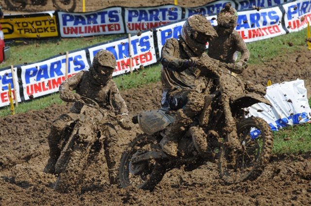 How muddy was it in the second motos at Mt. Morris? You make the call. (Larry Lawrence photo)