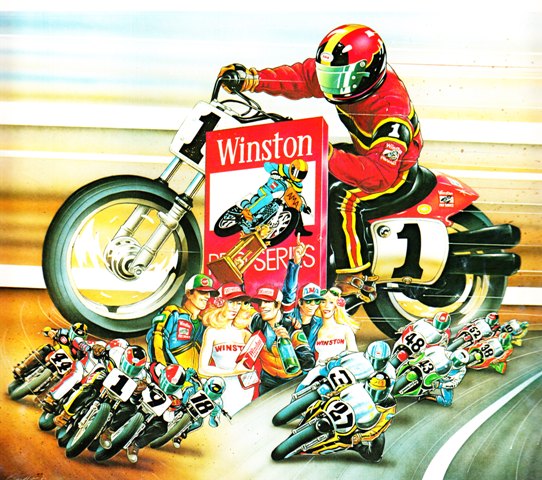 The artwork used on a press kit during the 1980 AMA Winston Pro Series.