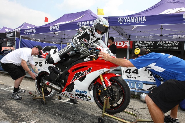 BJN20374-SM Tomy Puerta put his LTD Racing Y.E.S. Yamaha on the provisional front row, qualifying fourth. (Brian J. Nelson photo)