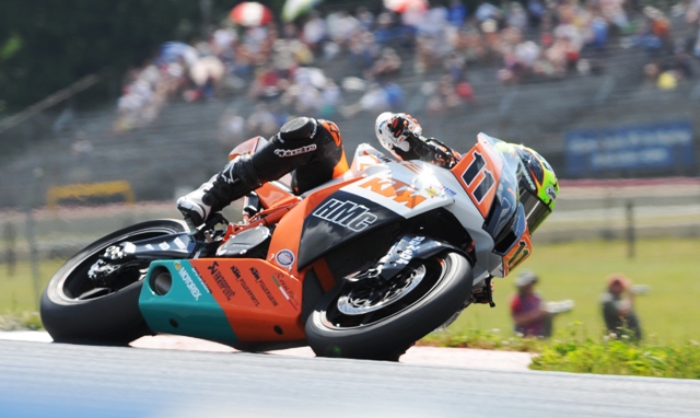 Fillmore - KTM - Mid-O Sat KTM’s RC8R made an impressive AMA Superbike debut Saturday at Mid-Ohio Sports Car Course with Superbike first-timer Chris Fillmore riding to seventh. (Larry Lawrence photo)