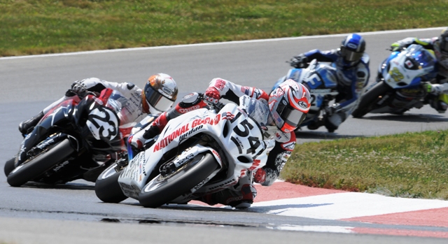RL Hayden Roger Lee Hayden leads Jordan Suzuki teammate in American Superbike action at Mid-Ohio earlier this month. (Larry Lawrence photo)