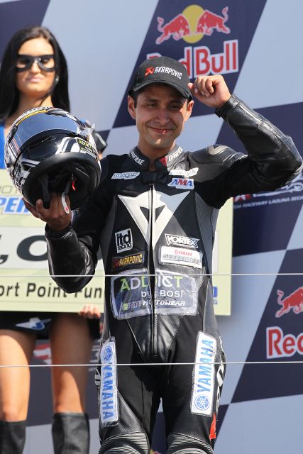 David Gaviria and LTD Racing Y.E.S. Yamaha wrapped up the West Division of AMA Pro SuperSport at Laguna Seca on Saturday at the United States Grand Prix. (Brian J. Nelson photo)