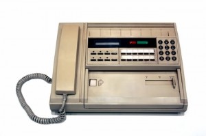 fax Fax machines were the way to get the story on deadline. If one wasn't available you might have to transcribe your story to someone on the phone.