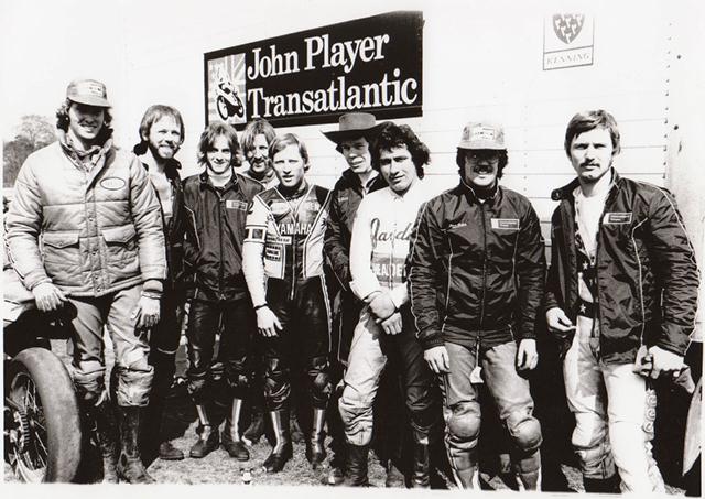 American Match Race team 1977-sm The American squad at the 1977’s Match Races. Pictured are (from left to right) David Emde (Yamaha), Ron Pierce (Yamaha), Ron Pierce (Yamaha), Randy Cleek ?, Kevin Stafford?, team captain Kenny Roberts (Yamaha), Pat Hennen (Suzuki), Dave Aldana (Yamaha), Steve Baker (Yamaha) and Gary Scott (Yamaha). (Jim Greening photo)