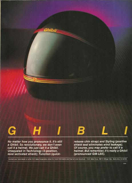 Ghibli Ghibli was was a stylistic standout when it came out around 1980.