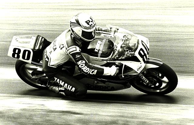 Kocinski John Kocinski corners his Nordica Yamaha in the AMA 250 Grand Prix at Mid-Ohio Sports Car course in 1987. It was the first year of a three-year reign for Kocinski, who won the AMA 250 Grand Prix Championship in 1987, ’88 and ’89. (Larry Lawrence photo)