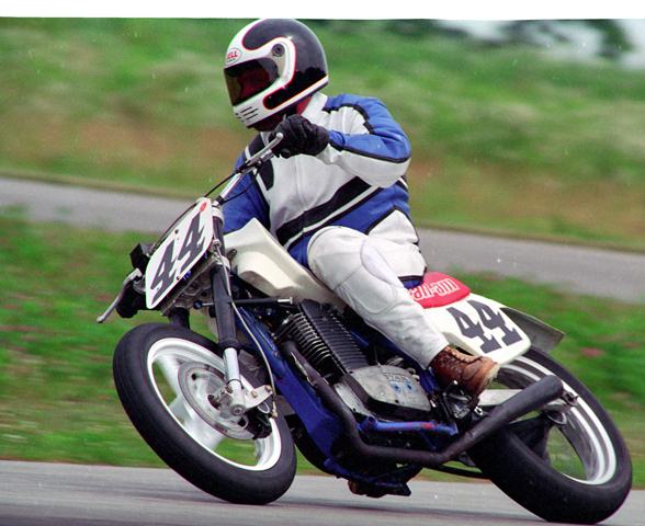 Knapp, Dave - Putnam 793-sm Dave Knapp was doing Supermoto long before the mid-2000s revival of the sport in America. Here’s Knapp racing a Rotax-powered Can-Am to victory in a WERA Unlimited Twins race at Putnam Park Road Course in July of 1993. (Larry Lawrence photo)