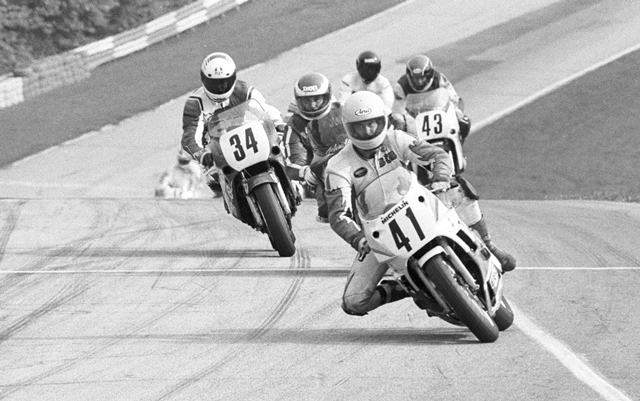 Bob Rentzell leads a WERA sprint race at Road Atlanta in June of 1989. (Larry Lawrence photo)