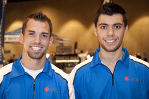 2012_YOUNG_CLARK Blake Young (left) will be joined by new teammate Chris Clark (right) on the 2012 Yoshimura Suzuki racing team.
