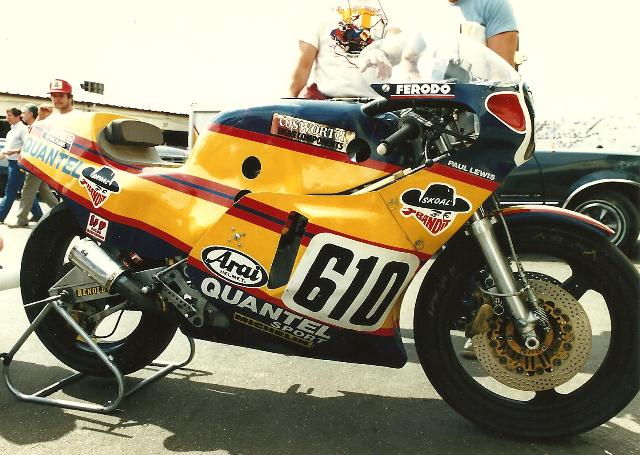 The famous and rare Quantel Cosworth raced by Paul Lewis to second place in the 1986 Daytona AMA Battle of the Twins race (Greg Sickmeier photo)