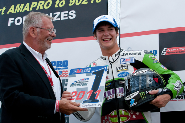 Rispoli - AW (2) James Rispoli earned a No. 1 plate in his first full season of road racing. (Andrea Wilson photo)