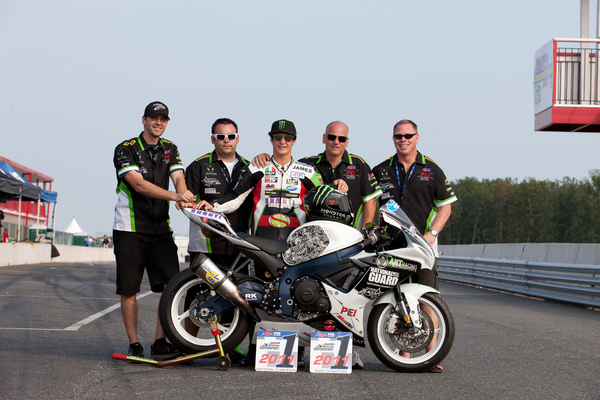 Rispoli - AW (3) Rispoli credits his ANT-Racing.com/STAR School/NationalGuard.com Suzuki team for his 2011 SuperSport Championship. (Andrea Wilson photo)