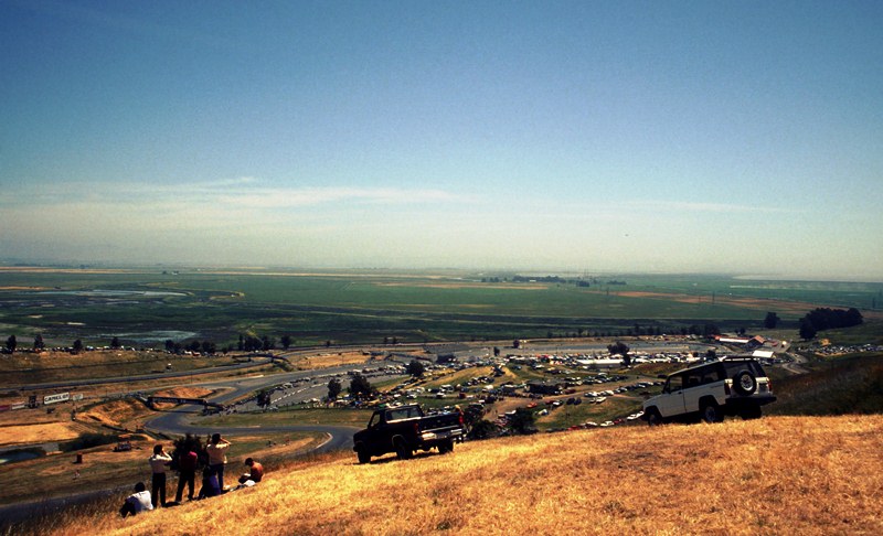 Sears Point 1985 A vista view of the 1986 Sears Point AMA Road Race National. The track, now called Infineon Raceway, is situated on one of the most scenic locations of any road course in America. (Larry Lawrence photo)