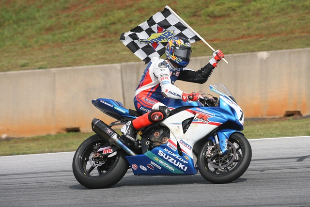 2012_YOUNG_ATL_BJN04_LO Yoshimura Suzuki’s storied success was highlighted again just two weeks ago with Blake’s Young’s amazing comeback win at Road Atlanta Superbike.