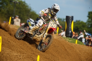 Wil Hahn put forth an incredible ride in the first 250 Class moto, passing 28 riders. (Courtesy Simon Cudby)