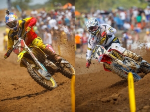 Stewart (7) and Tomac (17) carried their quickest practice times into overall wins, respectively. (Courtesy Simon Cudby)
