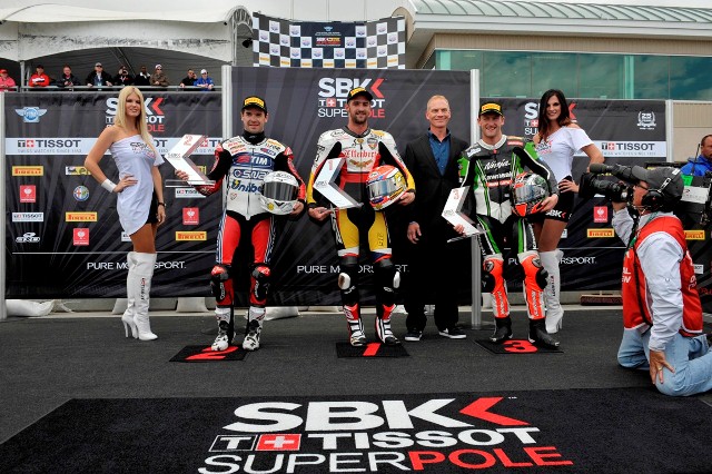 Sunday_Smrz_Superpole_Tissot-sm Jakub Smrz (Liberty Racing Team Effenbert Ducati) scored his first Tissot-Superpole win of the season after setting a lap time of 1 minute 47.626 seconds in the last of three sessions. It was his second career pole position in this class, following the one he obtained back in 2009 at Misano.