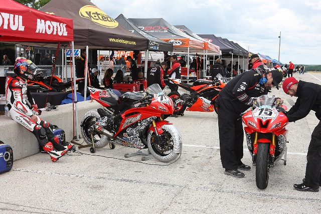 The LTD Racing team was hard at work at Road America on Friday. (Brian J. Nelson photo)
