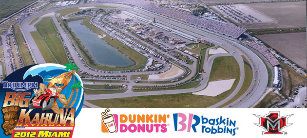  Dunkin' Donuts, America's favorite all-day, everyday stop for coffee and baked goods, along with Baskin-Robbins, the world's largest chain of ice cream specialty shops, is teaming up with M1 PowerSports to bring AMA Pro Superbike racing back to South Florida's Homestead-Miami Speedway on September 21 - 23, 2012.
