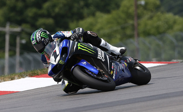 OhioFri03 Josh Hayes once again proved his mettle on a difficult day at the track to open the Buckeye SuperBike Weekend presented by Dunlop Tire in which the AMA Pro National Guard SuperBike stars were greeted by a tricky green circuit at Mid-Ohio Sports Car Course. (Brian J. Nelson photo)