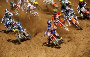 Ryan Dungey (5) has positioned himself at the front of the 450 Class field for the last five rounds. (Courtesy Simon Cudby)