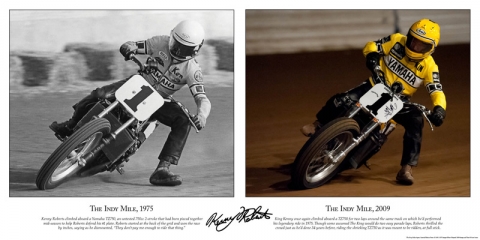 Roberts poster Scott Jones Photography of Oakland, CA has commemorated both of these memorable moments in a limited-edition poster print with matching images of both rides, together with a printed Kenny Roberts signature.
