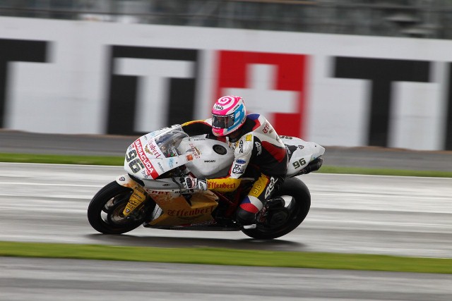 Saturday_Smrz_action-sm Jakub Smrz (Liberty Racing Team Effenbert Ducati) secured his second Tissot-Superpole of the season today at Silverstone.