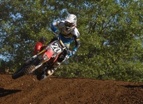 Justin Barcia took the win in the 250 Class at the previous round, tightening up the title fight. (Courtesy Carl Stone) 