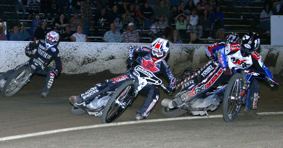 Costa_Mesa_12 On Saturday night, Costa Mesa Speedway will become the epicenter of speedway motorcycle racing as the 44th Annual Monster Energy U.S. National Speedway Championship will showcase the art of the slide with a night full of wide-open, bar-to-bar competition.
