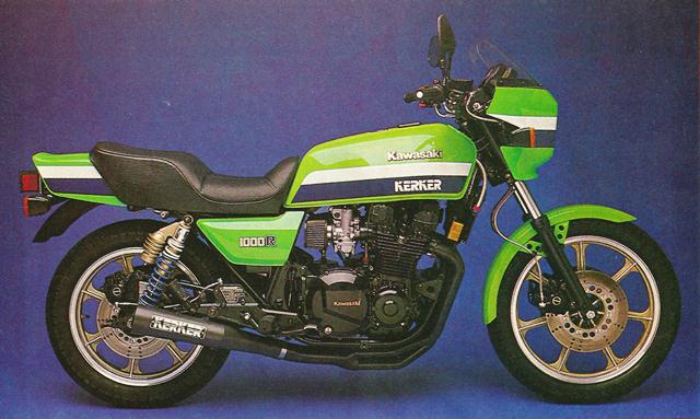 The iconic 1982 Kawasaki KZ1000R Eddie Lawson Replica.