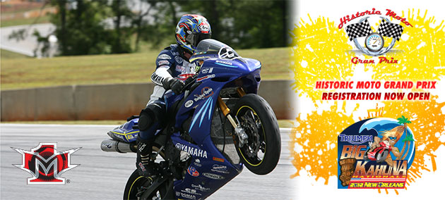 m1wheely2 Registration is now open for those interested in the ultra-exclusive opportunity of riding their iconic machines alongside former champions with the exhilarating backdrop of an AMA Pro National.