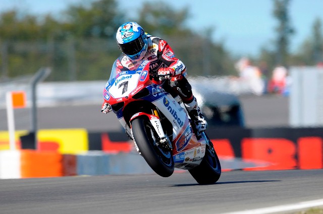 Nurburgring_Checa-sm Carlos Checa and Davide Giugliano from the Althea Racing Ducati team went 1-2 in the first qualifying session at the German round of the eni FIM Superbike World Championship, with Checa enjoying a small but clear four-tenths advantage in his 1 minute 55.307 seconds lap time.