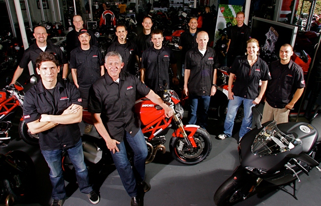 Ducati dealership-sm Ducati Newport Beach is proud to announce that it has earned Ducati North America's Top Motorcycle Sales award for the second year in a row. (Photo By Joe Bonello)