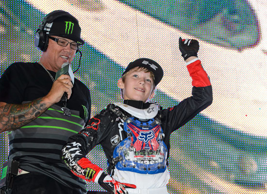 Forkner, Austin - Vegas 2012 Austin Forkner stands atop the Supermini podium. (Photo: Simon Cudby)