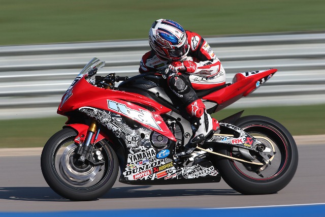 Huntley Nash retired from Saturday’s AMA Pro Daytona SportBike race at the halfway point. (Brian J. Nelson photo)