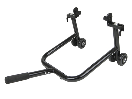 Motorsport Products' Rear Sport Bike Stand is a rock-steady motorcycle tool that enables convenient chain adjustment, easy cleaning, secure transport and the perfect way to keep a bike's tires from developing flat spots while it's in storage.