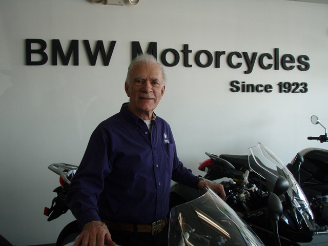Phil Mann - sm Phil Mann set a BMW mileage record in 1995 when he rode 113,205 miles in six months on his K1100RS. (Courtesy Wayne Koppa)