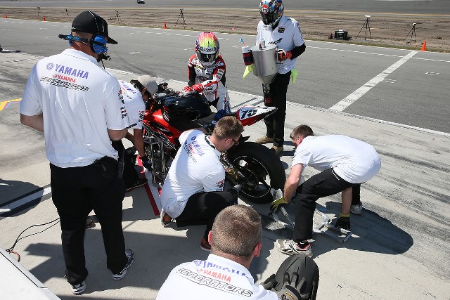 BJN53930-sm Huntley Nash spent the day firmly inside the top ten in the 72nd Daytona 200, but unfortunately the engine didn’t last in his machine. (Brian J. Nelson photo)