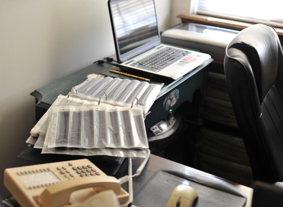 This is a sight I won’t see in my office any more owing to the fact that all my old motorcycle racing images are finally scanned after eight years of work. (Larry Lawrence photo)