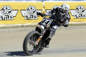 AMA Pro Racing GNC Short Track The first qualifying session of the 2013 AMA Pro Flat Track presented by J&P Cycles Grand National Championship season saw Brandon Robinson #44 qualify in the 4th-place spot out of the 42 riders on-hand who took a timed qualifying session, on the T.J. Burnett/USC/Hart Racing Kawasaki KX450F. Photo by Dave Hoenig/Flat Trak Fotos.com.