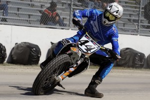 AMA Pro Racing GNC Short Track Round 2 of the 2013 AMA Pro Flat Track presented by J&P Cycles Grand National Championship season at the Daytona Short Track II outing saw an improvement for the Kawasaki-mounted Robinson throughout the evening's program. Photo by Dave Hoenig/Flat Trak Fotos.com.