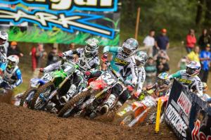 Justin Bogle (34) split the Motorcycle Superstore Holeshot honors with  teammate Wil Hahn at Round 8 Courtesy: Simon Cudby 