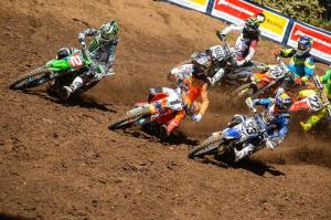 Villopoto (2) and Dungey (1) split moto wins in the highly competitive 450 Class. (Courtesy: Simon Cudby)