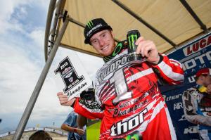 Ryan Villopoto wrapped up the 450 Class Championship at the penultimate round Courtesy: Simon Cudby