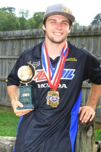Among the most decorated racers over the week of competition was AMA Motocross Horizon Award winner and Amsoil/Factory Connection Honda rider Matt Bisceglia from Weatherford, Texas. Bisceglia swept all three motos in the Open Pro Sport class and scored two firsts and a second in the 250 A class for two national titles.(Photo: David Smith/racedaypix.com)