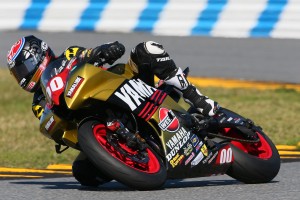 Dane Westby and Yamalube/Westby Racing opened the 2014 racing season with a flourish, setting a time of 1:51.682 in the afternoon session in the AMA Pro GoPro Daytona SportBike class.  (Photo by Brian J. Nelson)