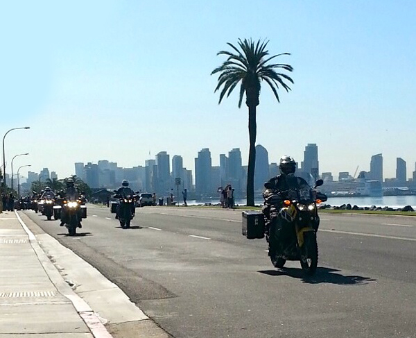 Starting out the ride in San Diego.