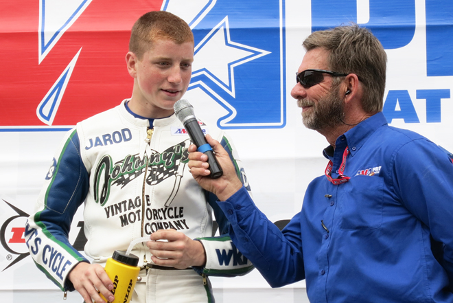 Being interviewed by Barry Boone on the podium rocks almost as much as winning the race!