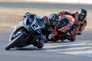 Roseville native and Superbike rookie Cameron Beaubier claimed a dominant victory at Sonoma Raceway, his home track, in the RaceFuelZ Pro Superbike race on Sunday. (Photo by Mike Finnegan)